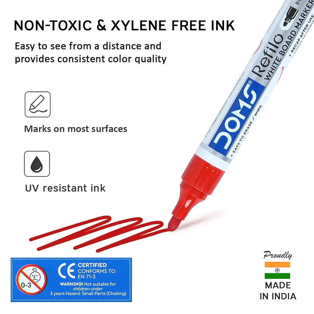DOMS 7433- RED WHITE BOARD MARKER DOMS 7433- RED WHITE BOARD MARKER